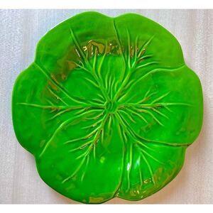 Vintage Home Essentials Ceramic Cabbage Leaf Dinner Plate 10.5~Discontinued